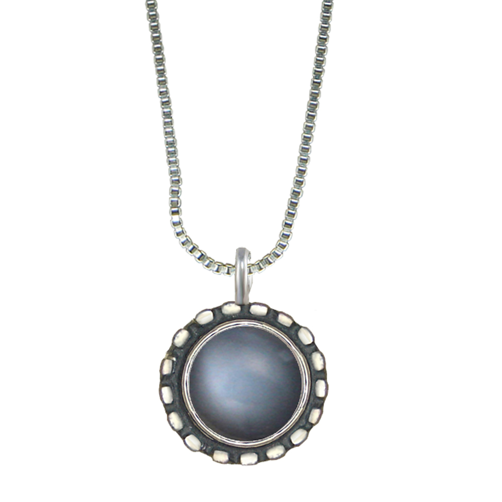 Sterling Silver Little Grey Moonstone Pendant Necklace